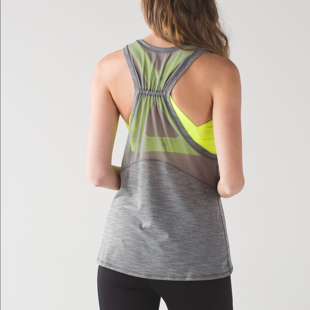 Lululemon Work the Circuit Neon Racerback Tank